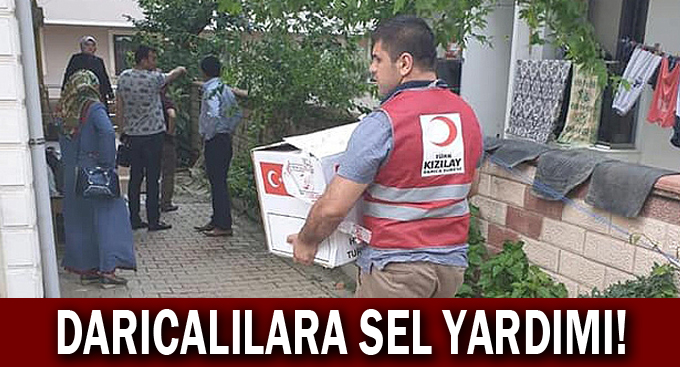 Darıcalılara sel yardımı!