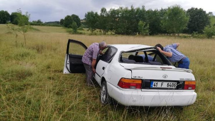 Kontrolü kaybetti, takla atarak durabildi