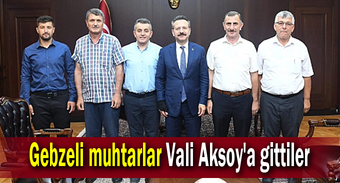 Gebzeli muhtarlar Vali Aksoy'a gittiler