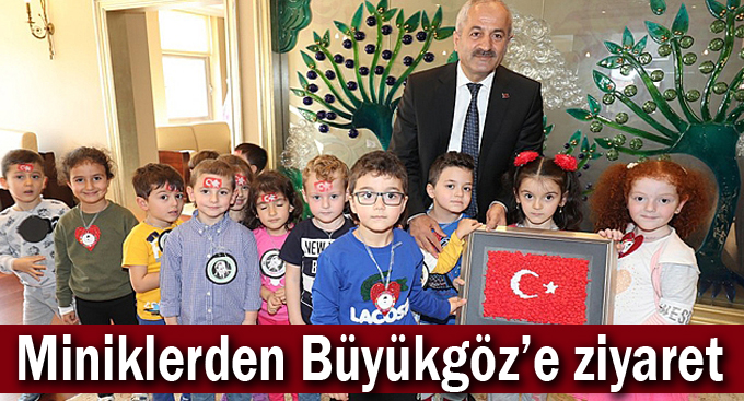 Miniklerden Büyükgöz'e ziyaret