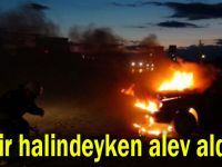 Seyir halindeyken alev aldı