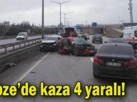 Gebze’de kaza 4 yaralı!