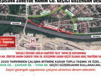 Kocaeli Şehir Hastanesi yolu için geçici güzergah oluşturuldu