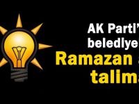 AK Parti'den belediyelere: Ramazandan talimatı!