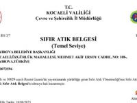 Çayırova Belediyesi 'Sıfır Atık Belgesi' aldı