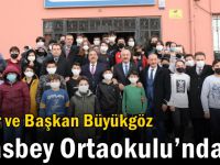 Güler ve Başkan Büyükgöz  İlyasbey Ortaokulu’nda