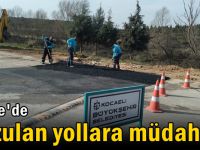 Gebze'de bozulan yollara müdahale