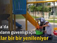 Darıca’da çocukların güvenliği için parklar bir bir yenileniyor