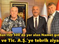 GTO’dan İSO 500’de yer alan Namet gıda  San. ve Tic. A.Ş.’ye tebrik ziyareti