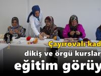 Çayırovalı kadınlar dikiş ve örgü kurslarında eğitim görüyor