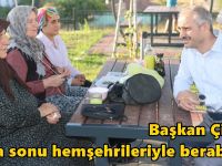 Çiftçi, hafta sonu hemşehrileriyle beraberdi