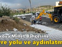 Çayırova Millet Bahçesine çevre yolu ve aydınlatma