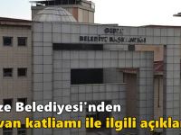 Gebze Belediyesi'nden  hayvan katliamı ile ilgili açıklama