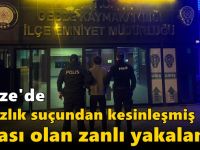 Gebze'de hırsızlık suçundan kesinleşmiş cezası olan zanlı yakalandı!