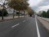 Derince Ertuğrul Gazi Caddesi’nde yol çizgileri çizildi