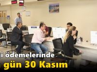 Vergi Ödemelerinde  Son gün 30 Kasım