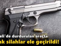 Kocaeli'de durdurulan araçta kaçak silahlar ele geçirildi!