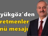 Başkan Büyükgöz Öğretmenler Günü’nü kutladı