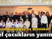 Başkan Büyükgöz ve Protokol  Özel Çocukların Yanında