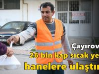 26 bin kap sıcak yemek, hanelere ulaştırıldı