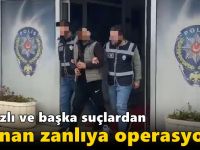 Hırsızlı ve başka suçlardan aranan zanlıya operasyon!