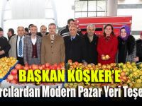 Pazarcılardan Köşker’e teşekkür