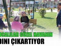 Darıcalılar güzel havanın tadını çıkartıyor