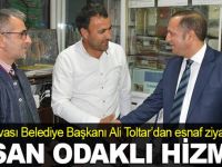 Başkan Toltar, esnafı ziyaret etti