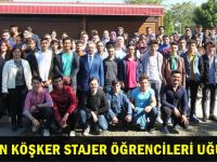 Stajyer öğrencileri Başkan Köşker uğurladı