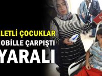 Bisikletli çocuklar otomobille çarpıştı:2 yaralı