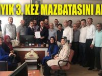 Muzaffer Bıyık 3. Kez Mazbatasını Aldı