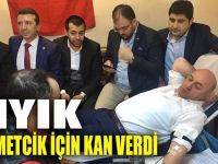 Bıyık, Mehmetçik için kan verdi