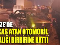 Makas atan otomobil trafiği birbirine kattı