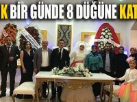 Bıyık, bir günde 8 düğüne katıldı