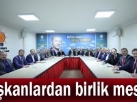 Başkanlardan birlik mesajı