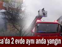 Darıca'da 2 evde aynı anda yangın çıktı