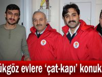 Büyükgöz evlere ‘çat-kapı’ konuk oldu