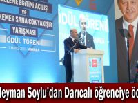 Süleyman Soylu'dan Darıcalı öğrenciye ödül