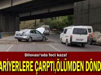 Bariyerlere çarptı,ölümden döndü!