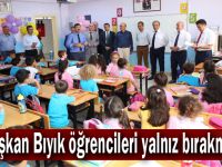 Başkan Bıyık öğrencileri yalnız bırakmadı