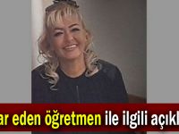 İntihar eden öğretmen ile ilgili açıklama!