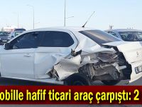 Otomobille hafif ticari araç çarpıştı: 2 yaralı