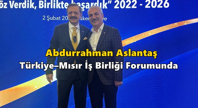 Abdurrahman Aslantaş Türkiye–Mısır İş Birliği Forumunda