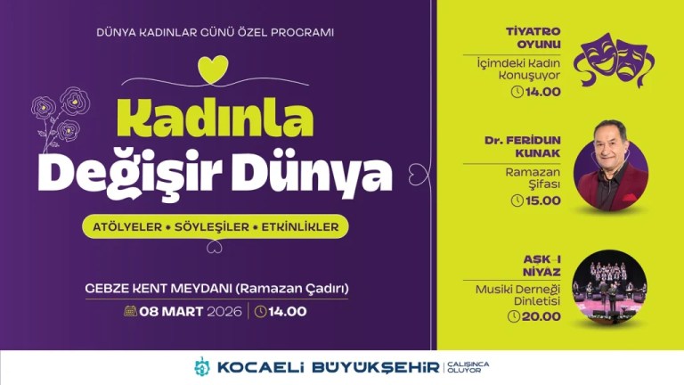 Kocaeli’de 8 Mart Dünya Kadınlar Günü kutlanacak