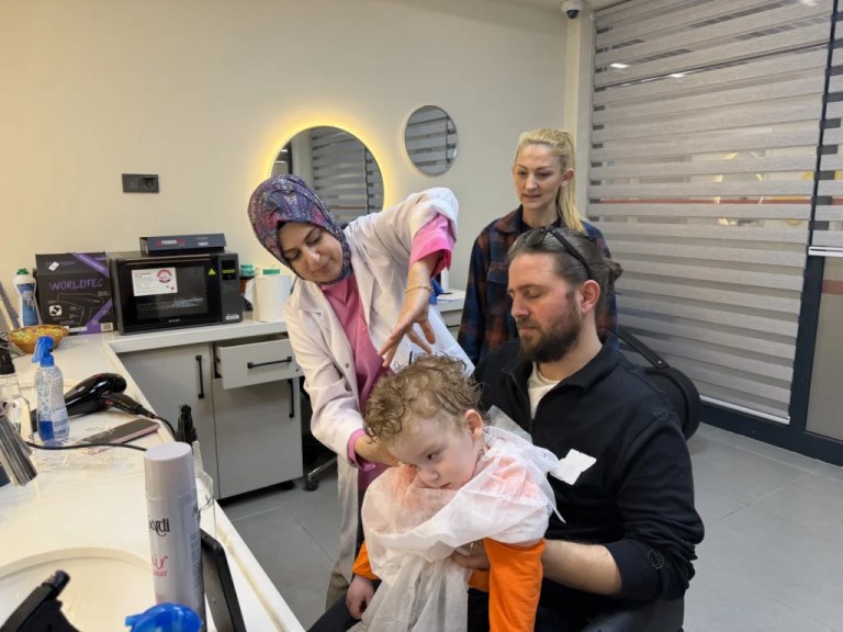 Minik Kaan’ın ilk tıraşı Gonca’da anı oldu