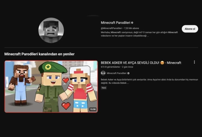 Minecraft Parodileri’ne erişim engeli