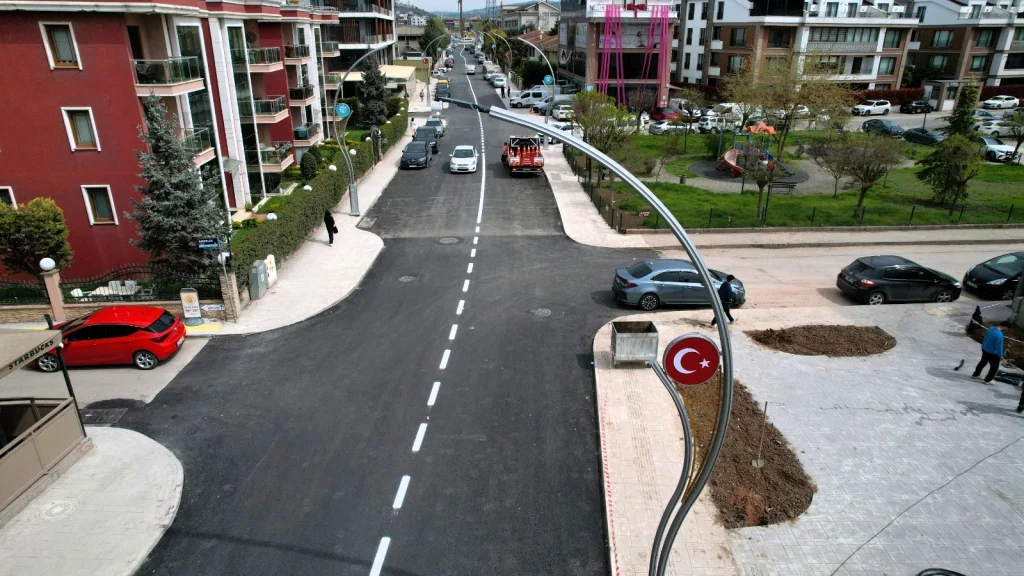 Şehit Ergün Köncü Caddesi’nde çizgiler tamamlandı