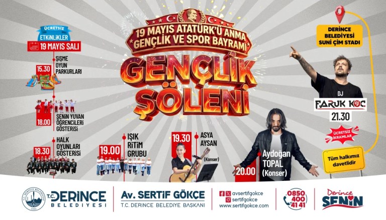 Derince 19 Mayıs’ı coşkuyla kutlayacak