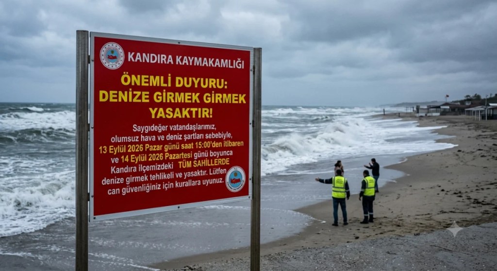 Kandıra'da tüm plajlarda denize girmek yasaklandı