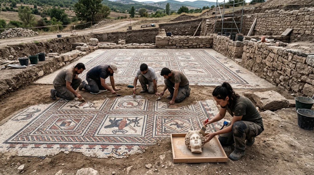Pompeiopolis'te 105 metrekarelik mozaik bulundu